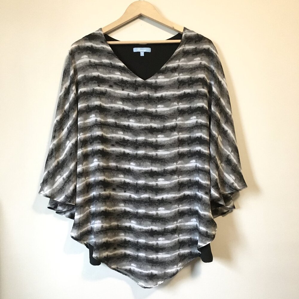 Modern Disco Inky Print 2-in-1 Cape & Tank Top Art Deco - XL